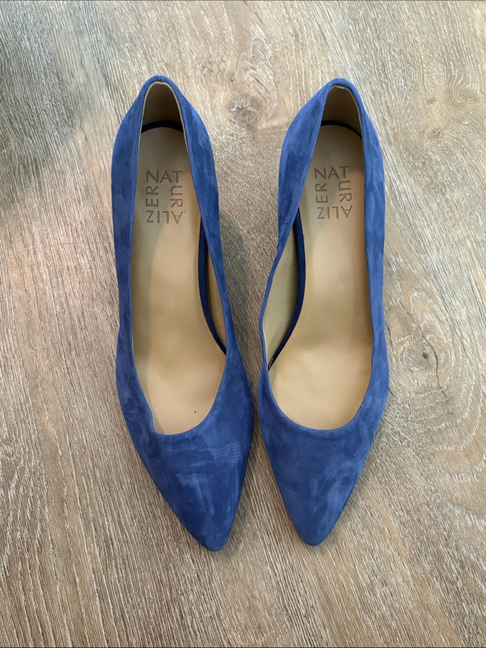 Naturalizer Navy Suede Pointed Toe Pumps